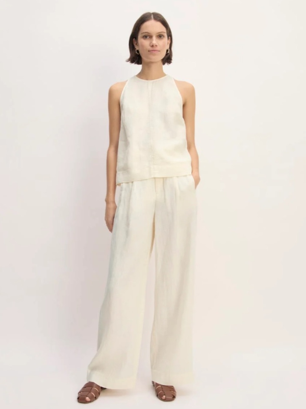 Everlane The Linen Way-High Drape Pant